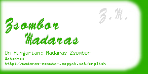 zsombor madaras business card